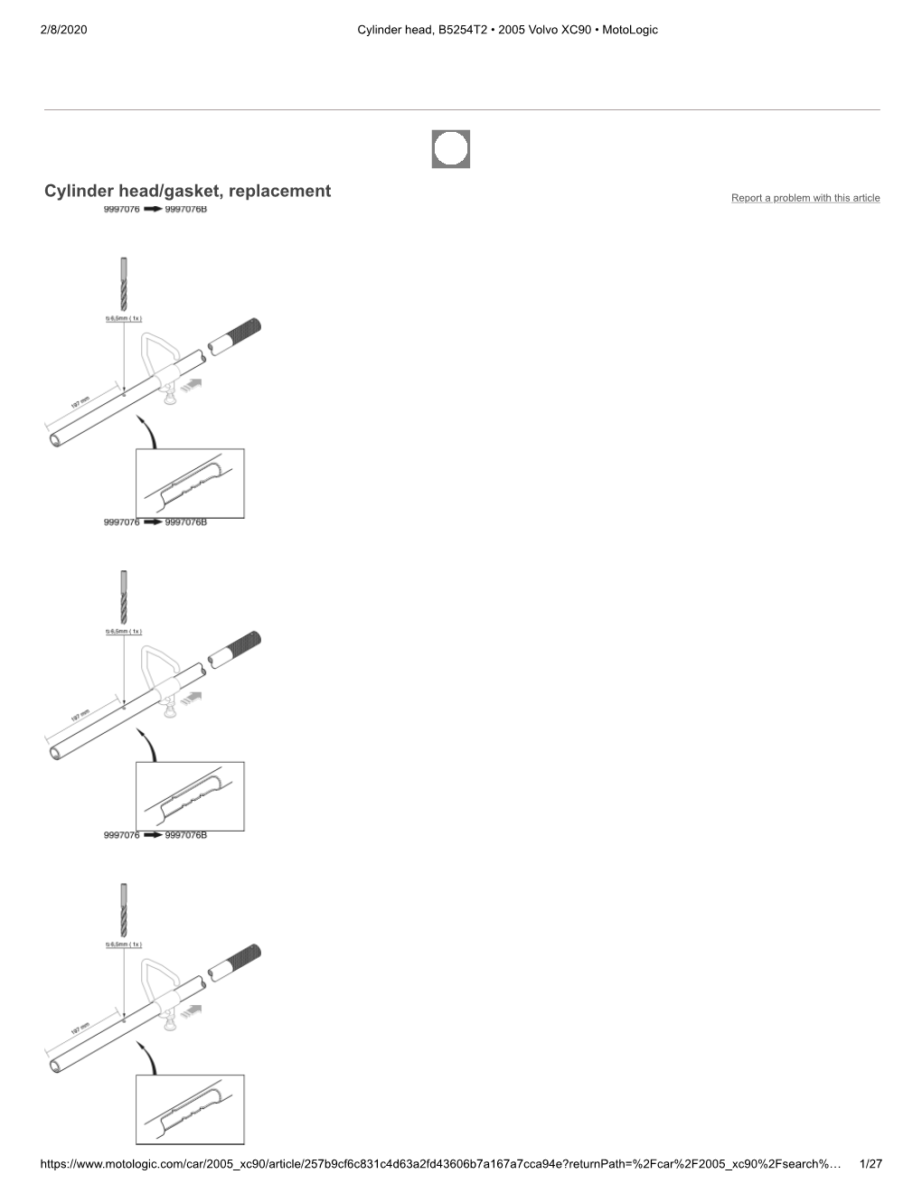 Cylinder Head/Gasket, Replacement Report a Problem with This Article