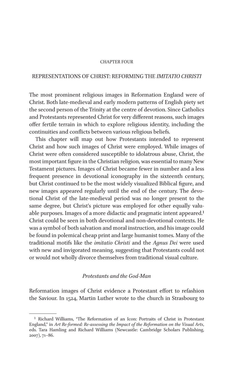 Representations of Christ: Reforming the Imitatio Christi