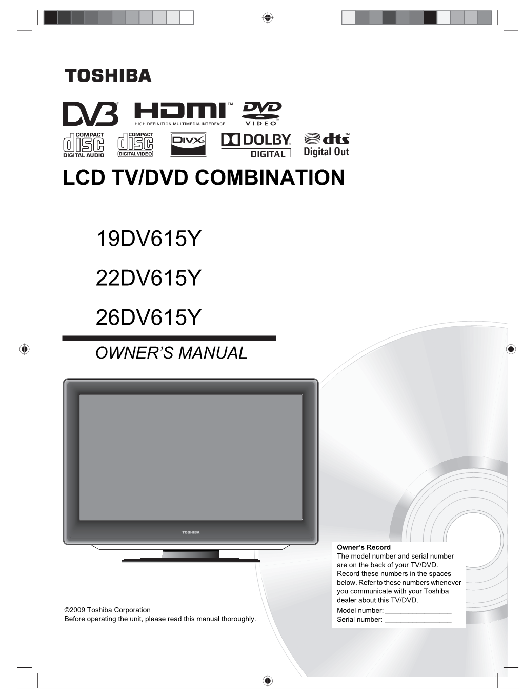 Lcd Tv/Dvd Combination