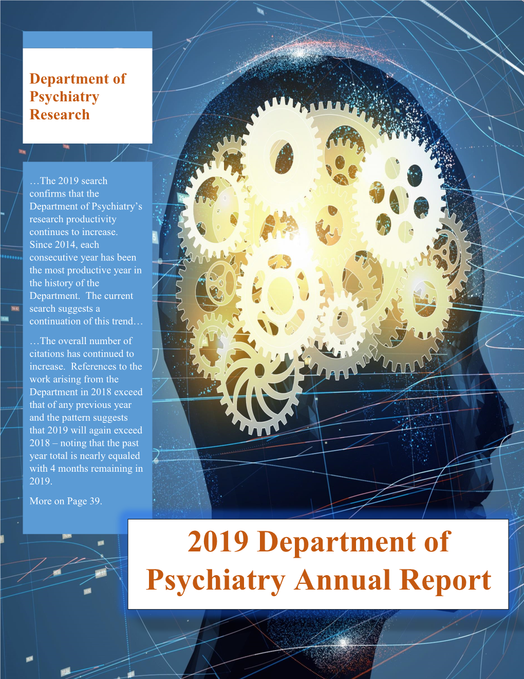 2019 Department of Psychiatry Annual Report