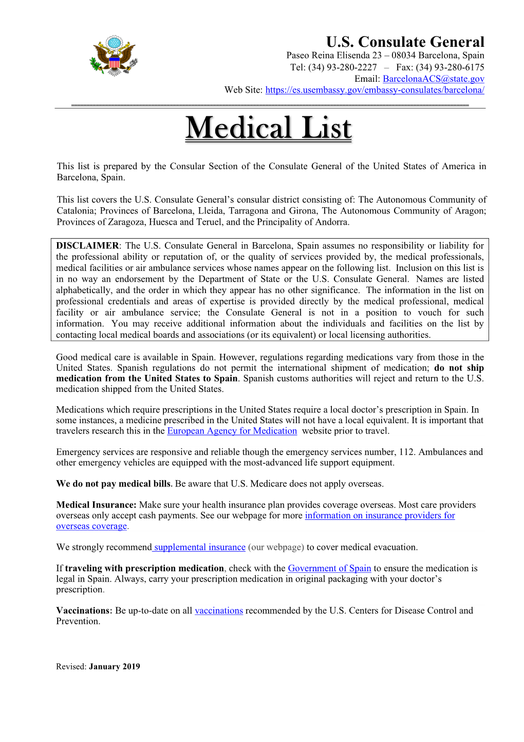 Medical List