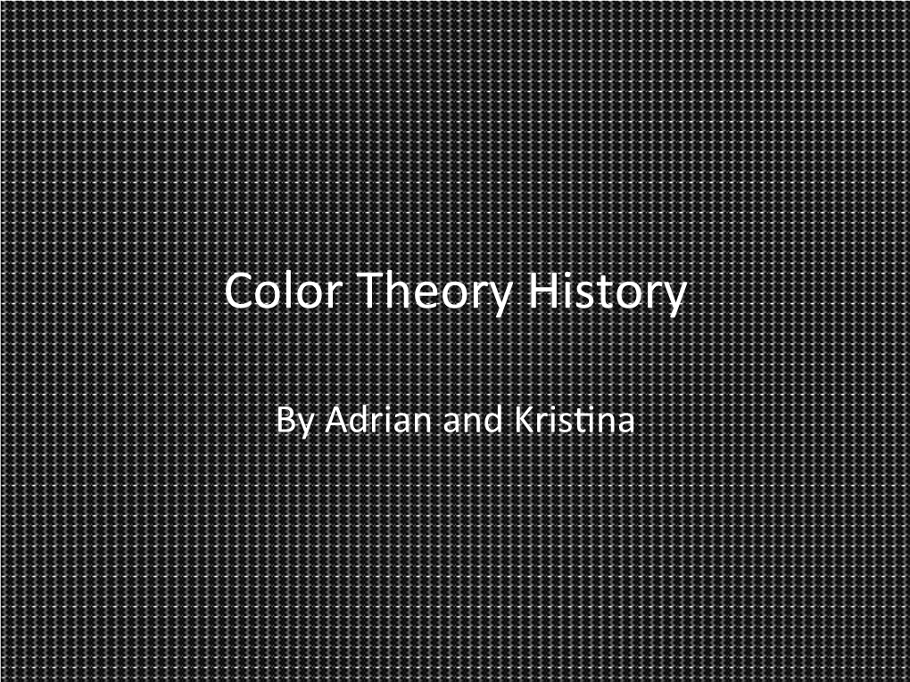 Color Theory History