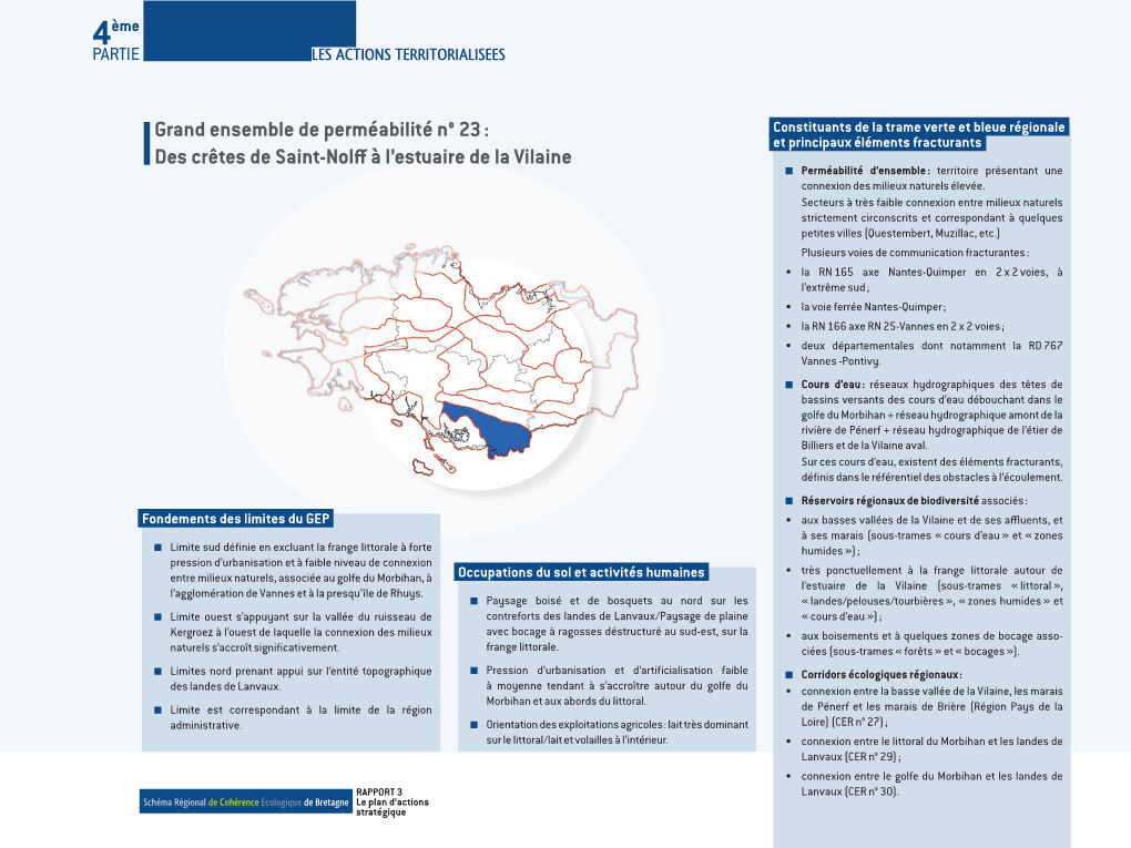 Grand Ensemble De Perméabilité N° 23 : Des Crêtes De Saint-Nolff À L'estuaire De La Vilaine