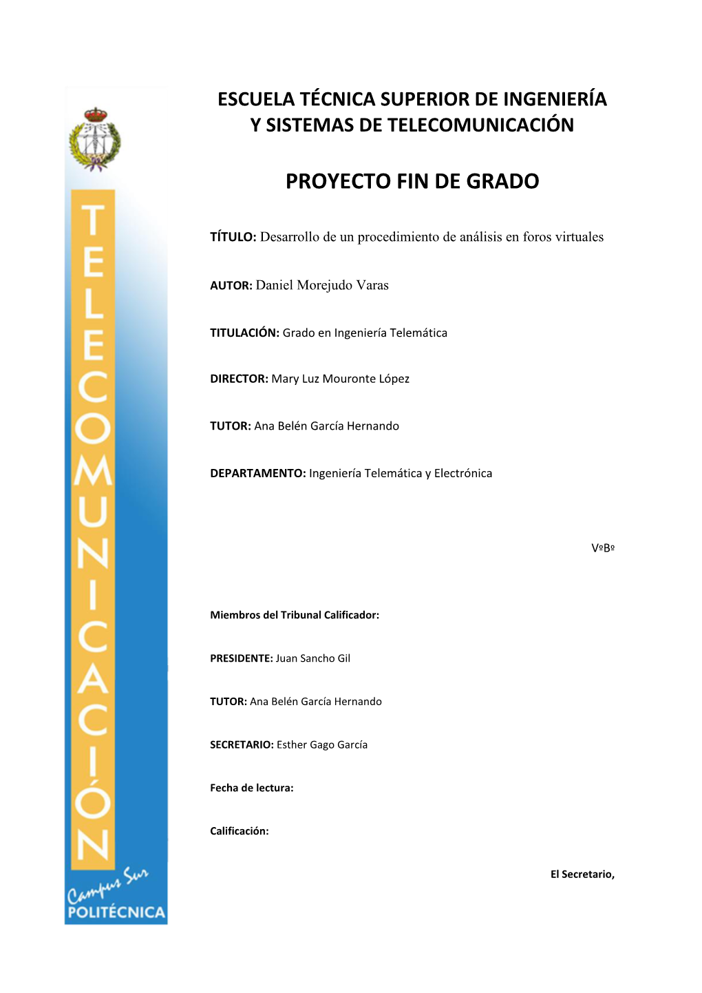 Proyecto Fin De Grado