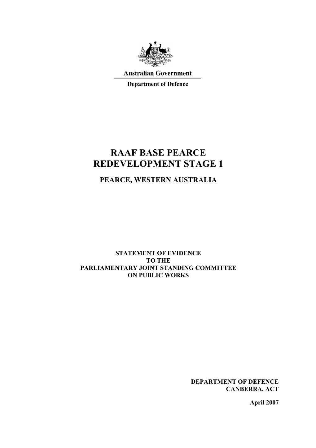 Raaf Base Pearce Redevelopment Stage 1
