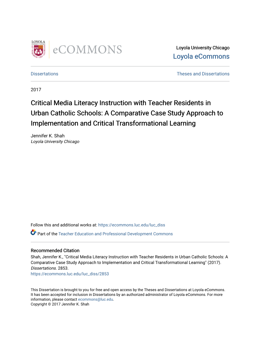 Critical Media Literacy Instruction with Teacher