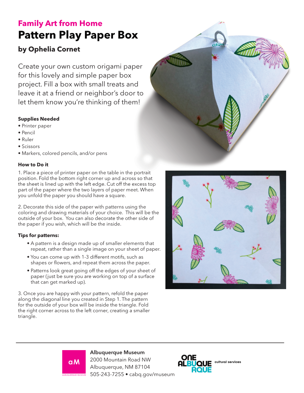 Pattern Play Paper Box by Ophelia Cornet