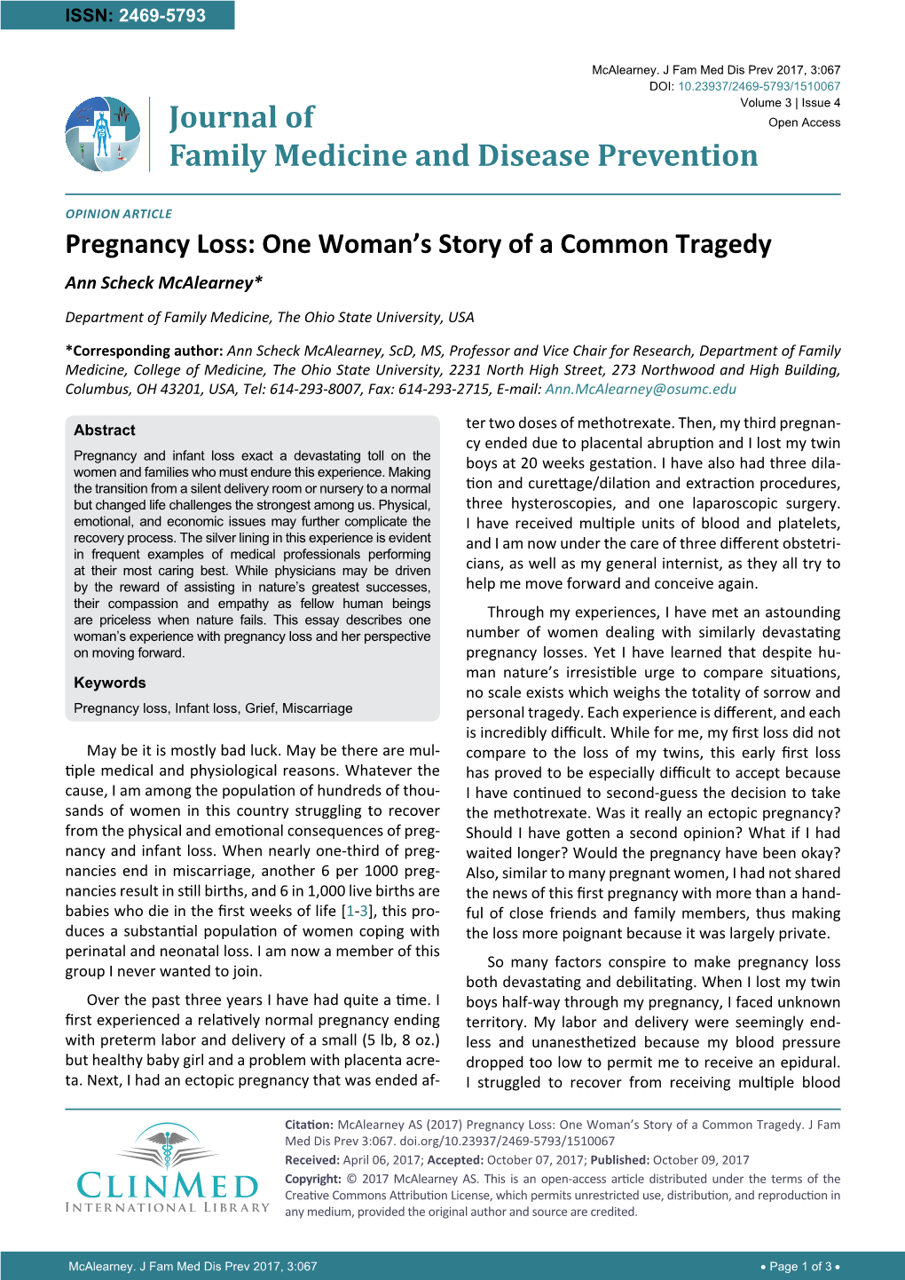 Pregnancy Loss: One Woman's Story of a Common Tragedy