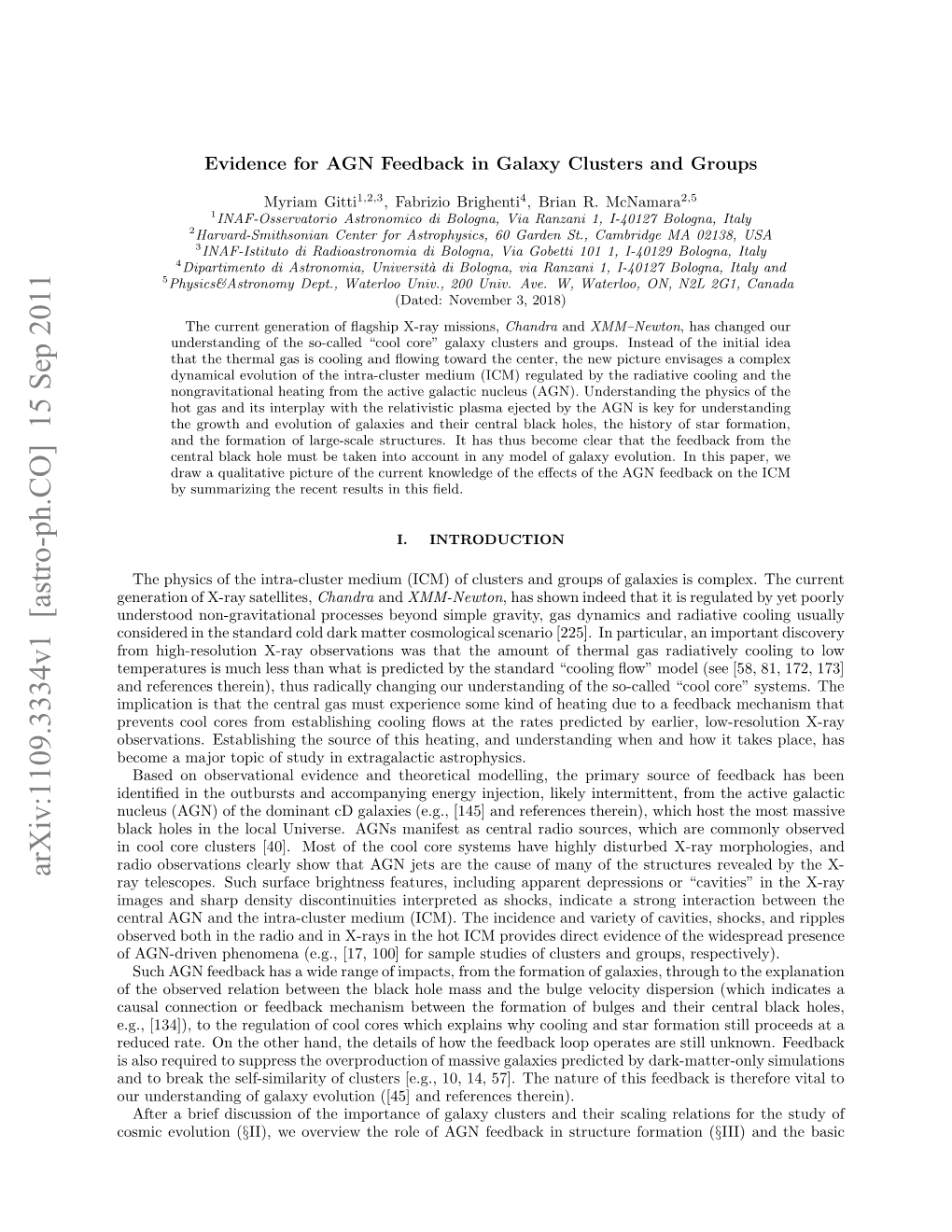 Evidence for AGN Feedback in Galaxy Clusters and Groups