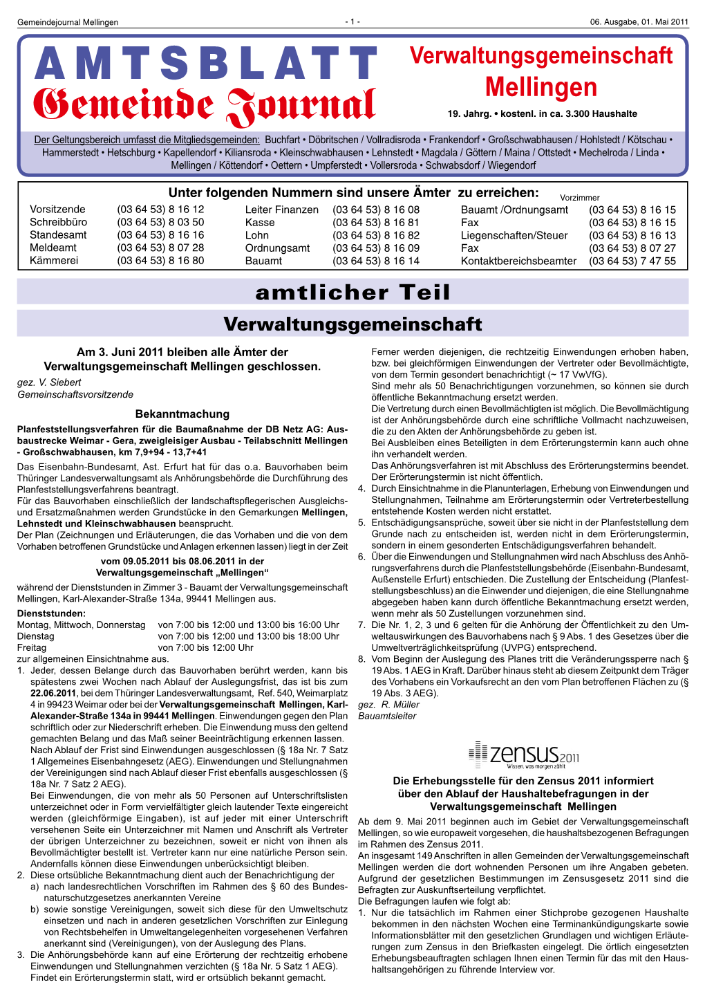 Verwaltungsgemeinschaft Mellingen Gemeinde Journal 19