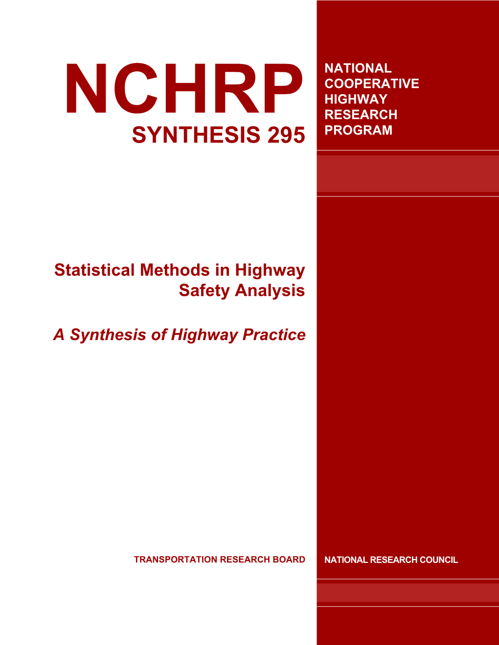 Nchrp Synthesis 295