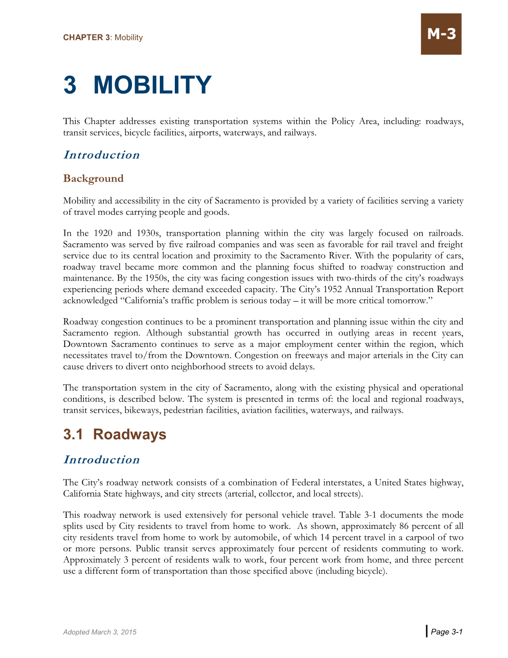 CHAPTER 3: Mobility M-3