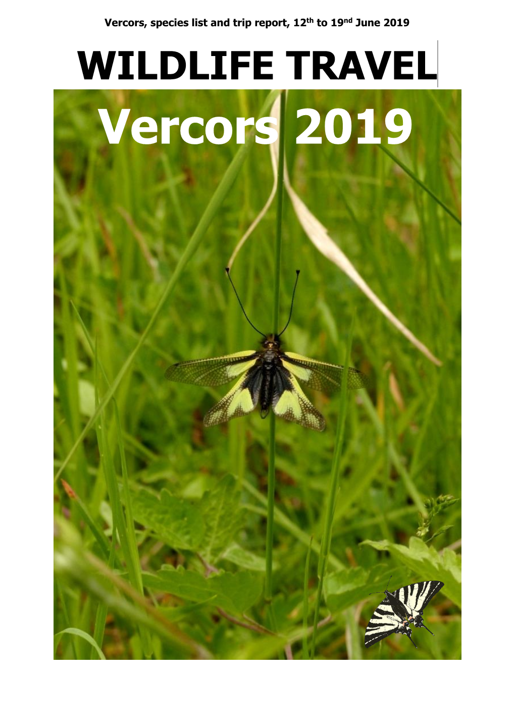 Wildlife Travel Vercors 2019