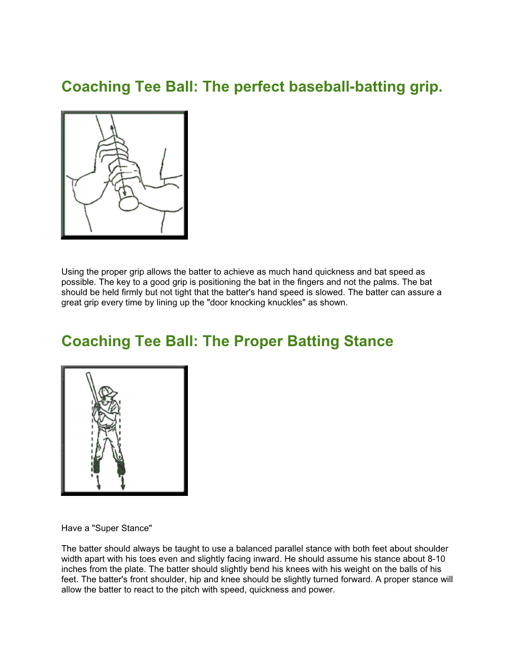 Coaching Tee Ball: the Perfect Baseball-Batting Grip