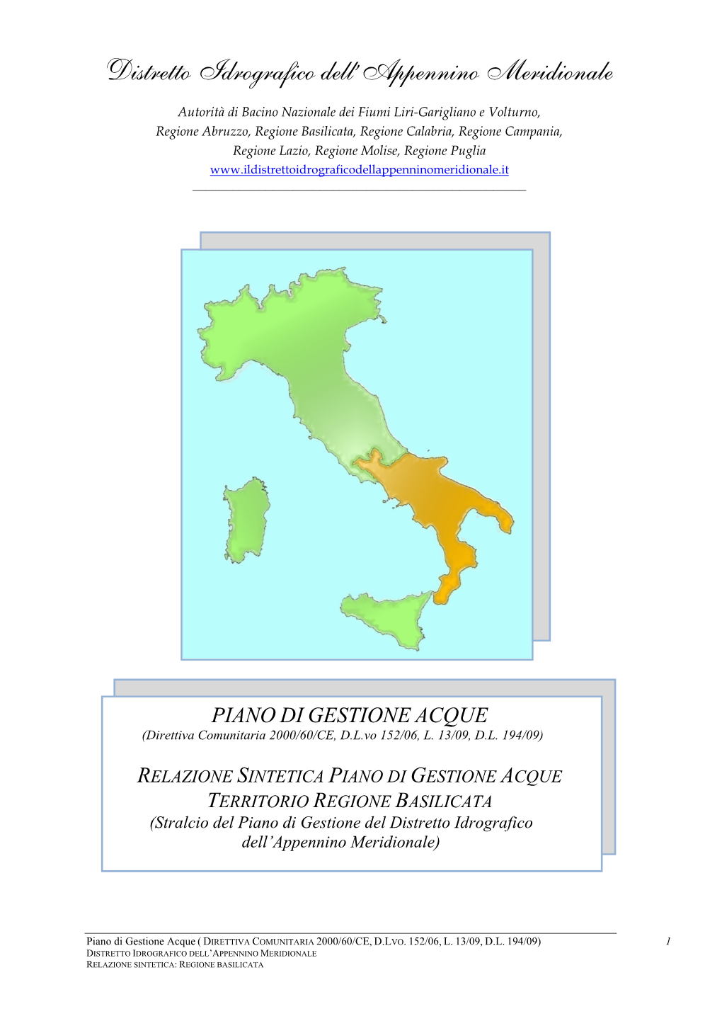 Distretto Idrografico Dell'appennino Meridionale