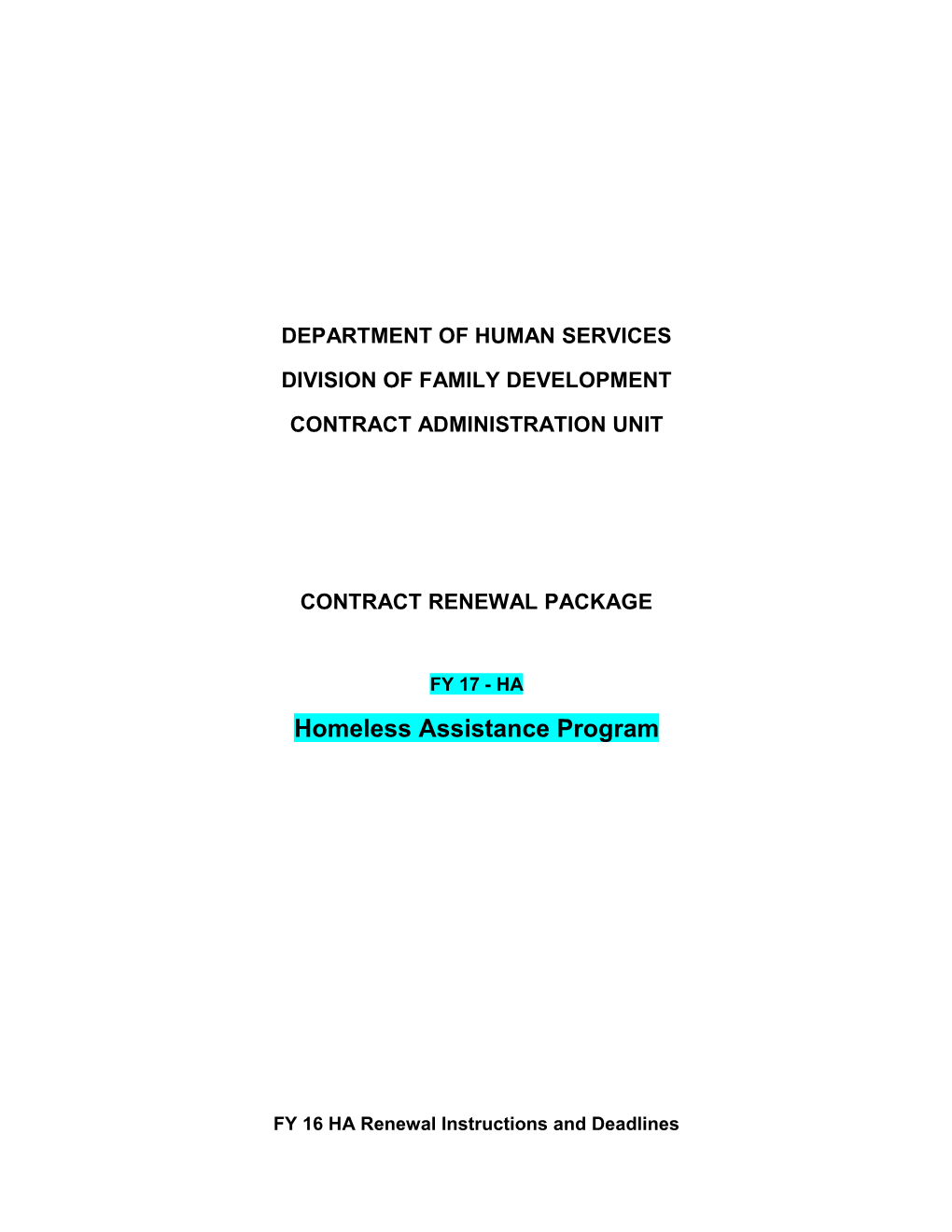 Department of Human Services s12