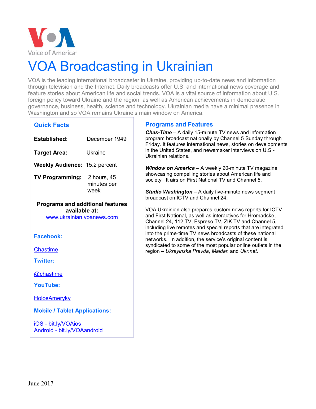 VOA Broadcasting to Iran