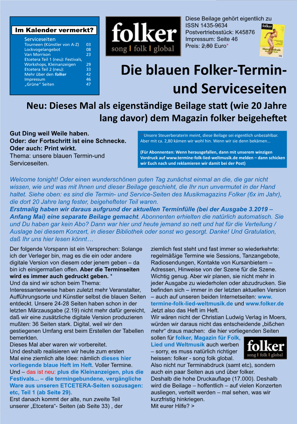 Die Blauen Folker-Termin- Und Serviceseiten