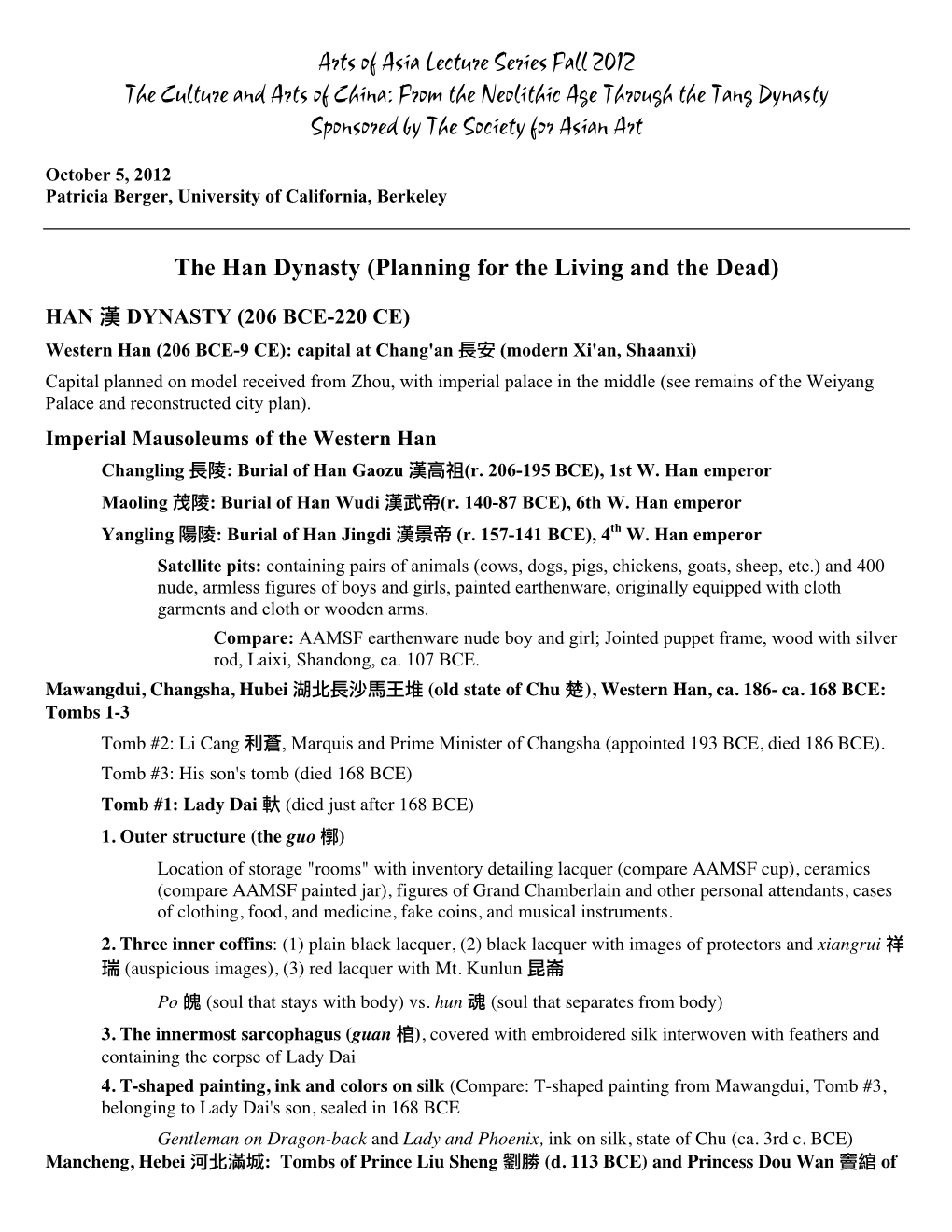 Berger-SAS Lecture-Study Guide 1-10.5.12