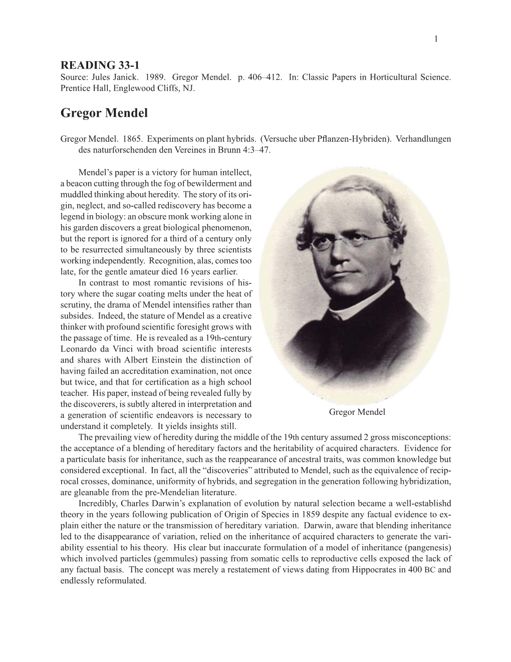 Gregor Mendel