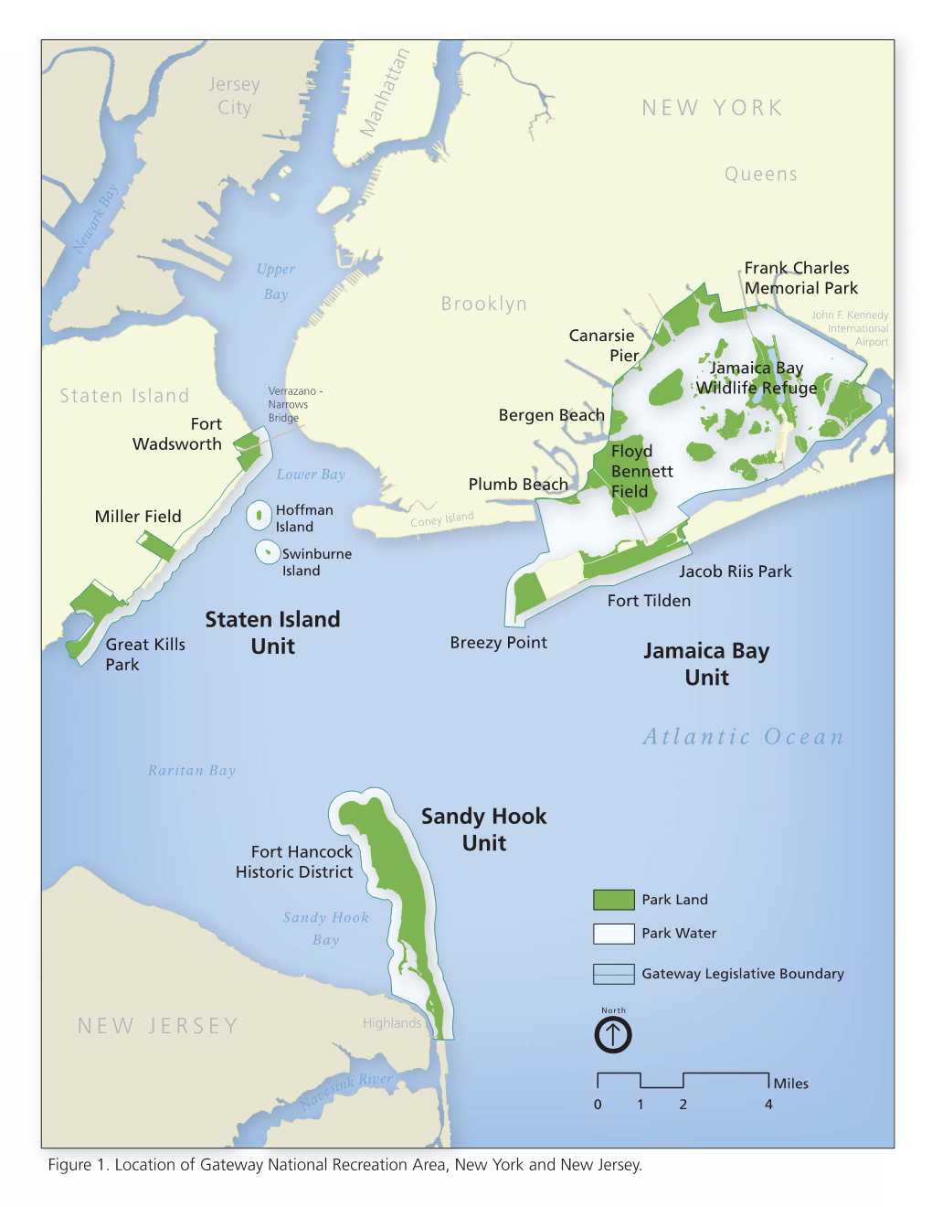 Atlantic Ocean NEW YORK NEW JERSEY Sandy Hook Unit Staten