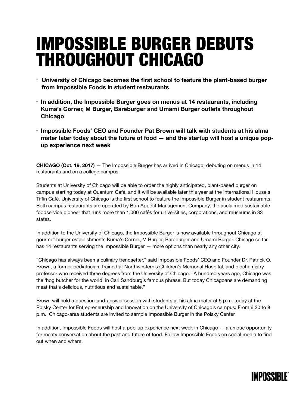 Press Release Chicago Regional 10192017