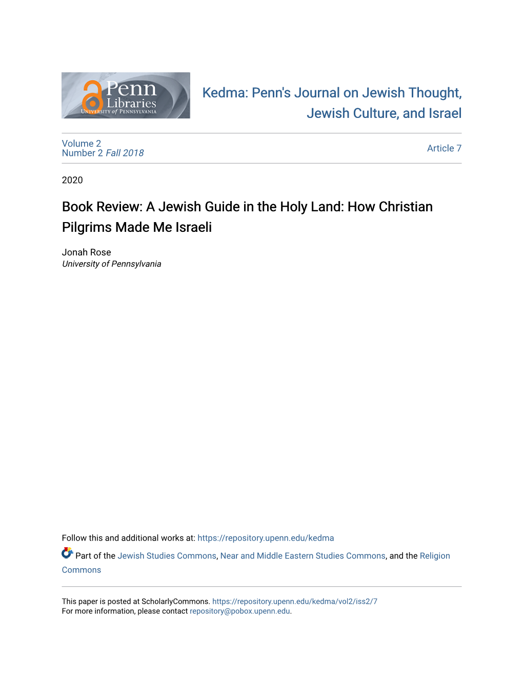 Book Review: a Jewish Guide in the Holy Land: How Christian Pilgrims Made Me Israeli