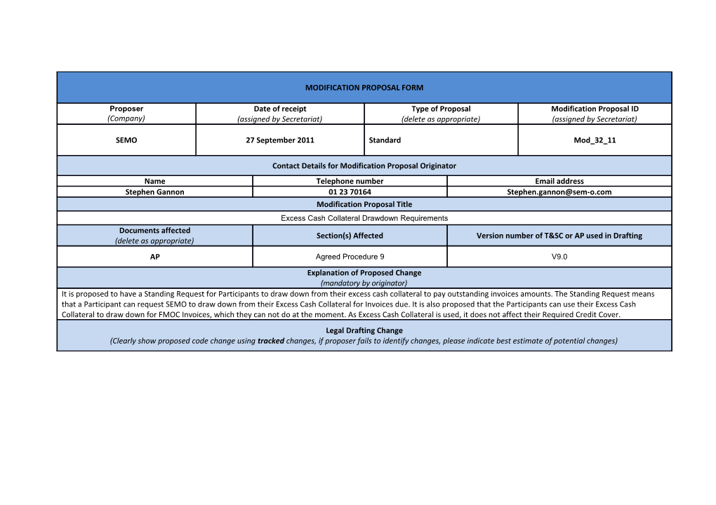 Participant S SEM Collateral Reserve Account Number