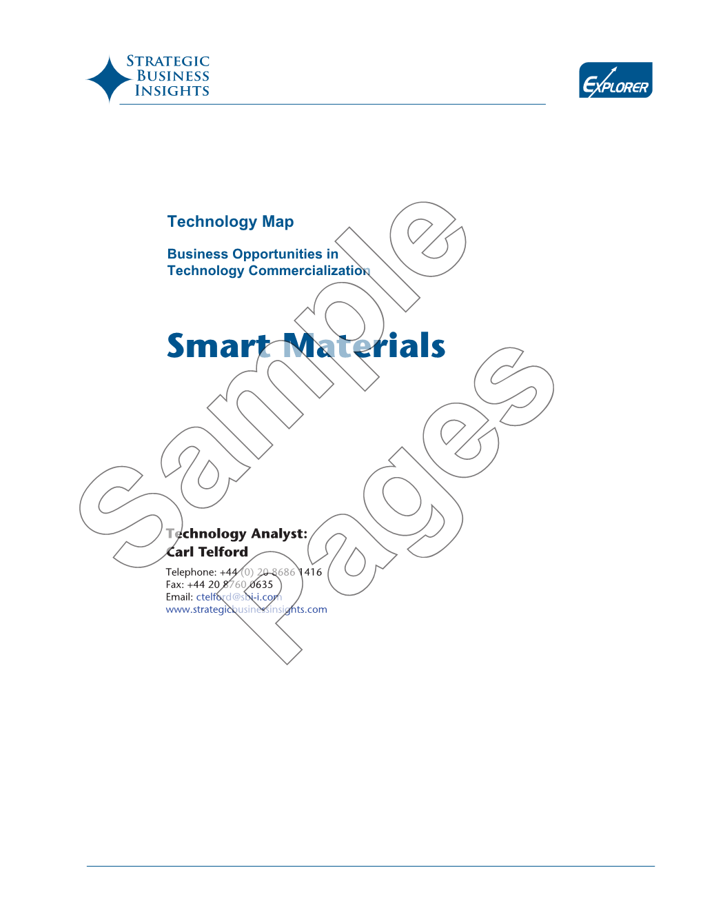 Explorer | Sample Technology Map (December 2012)