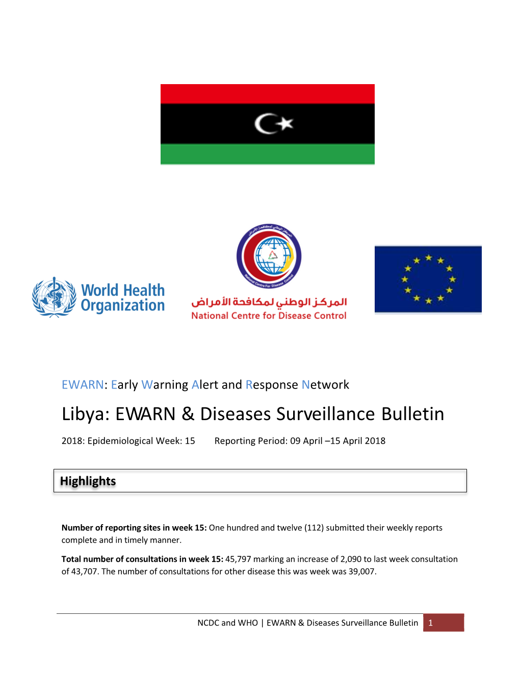 Libya: EWARN & Diseases Surveillance Bulletin