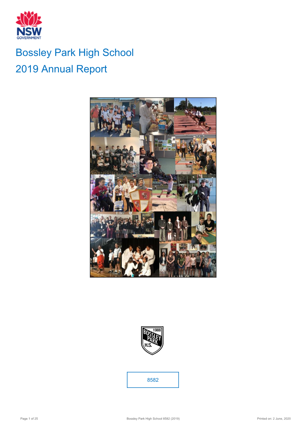 2019 Bossley Park High School Annual Report