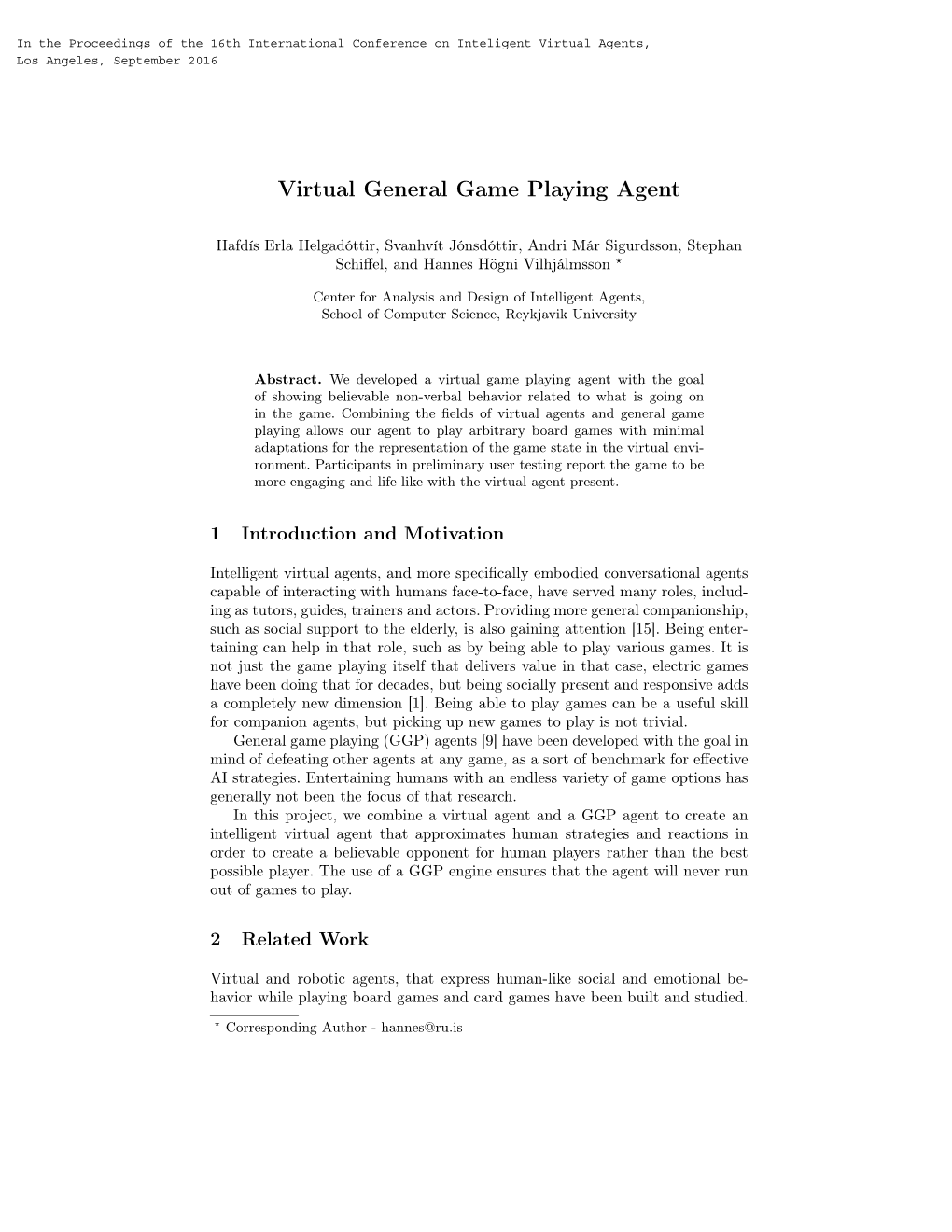 Virtual General Game Playing Agent