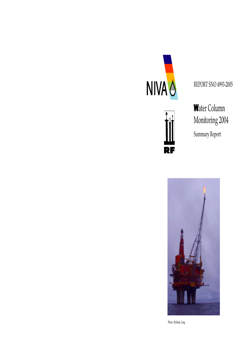 Water Column Monitoring 2004 Summary Report