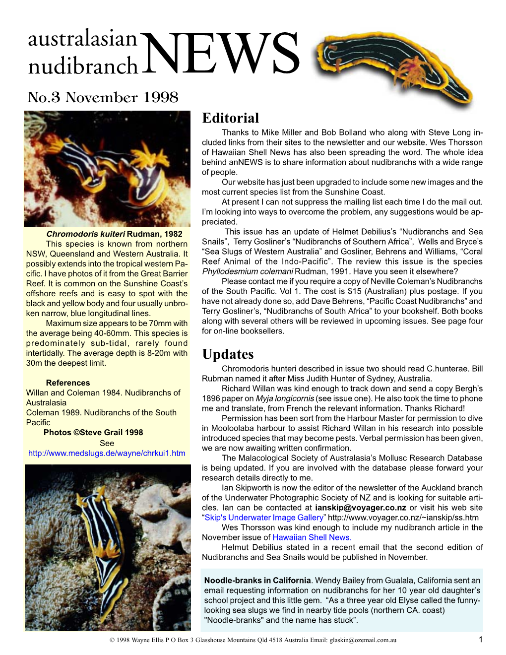 Australasian Nudibranch News