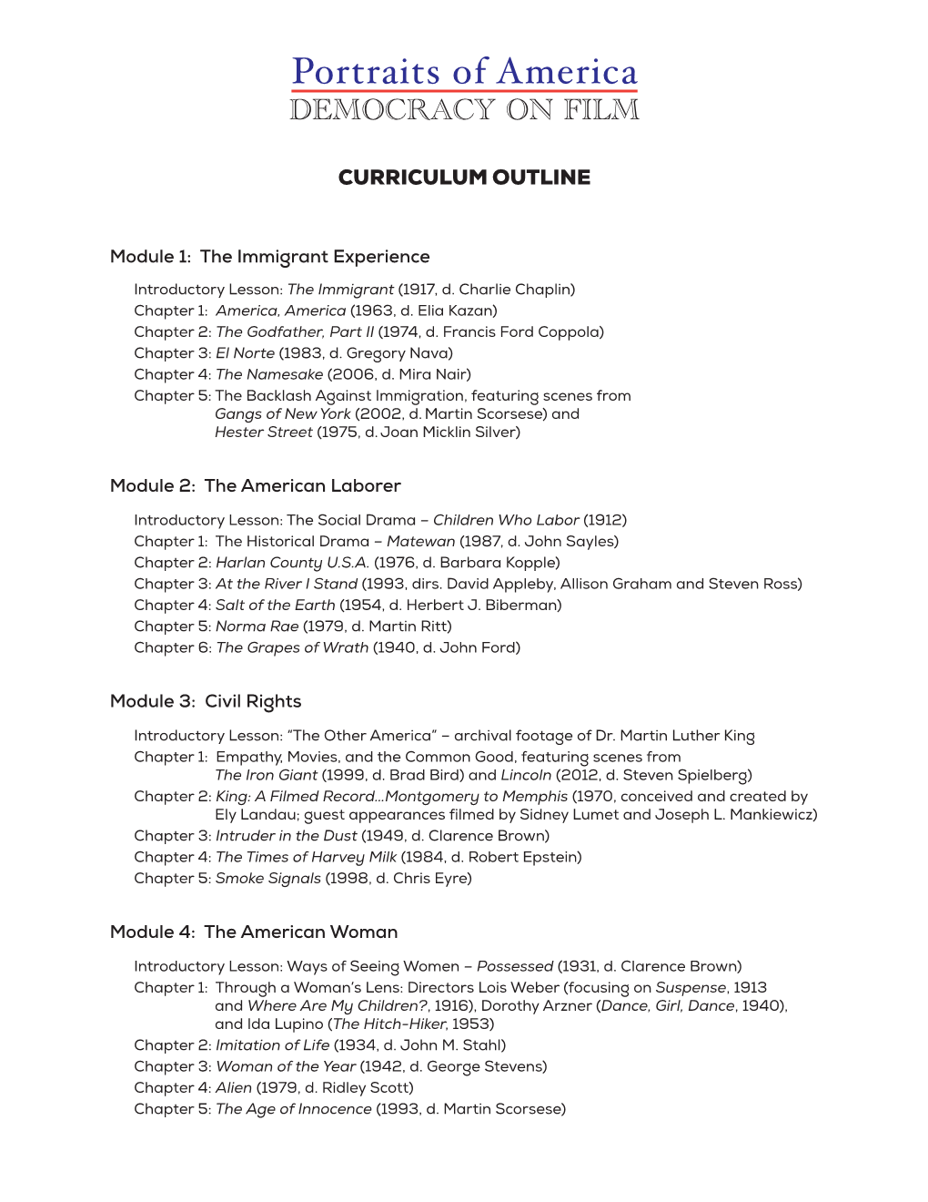 Curriculum Overview