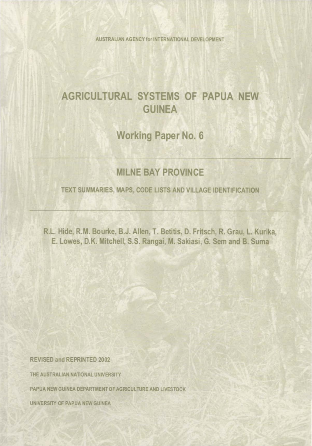 Agricultural Systems of Papua New Guinea