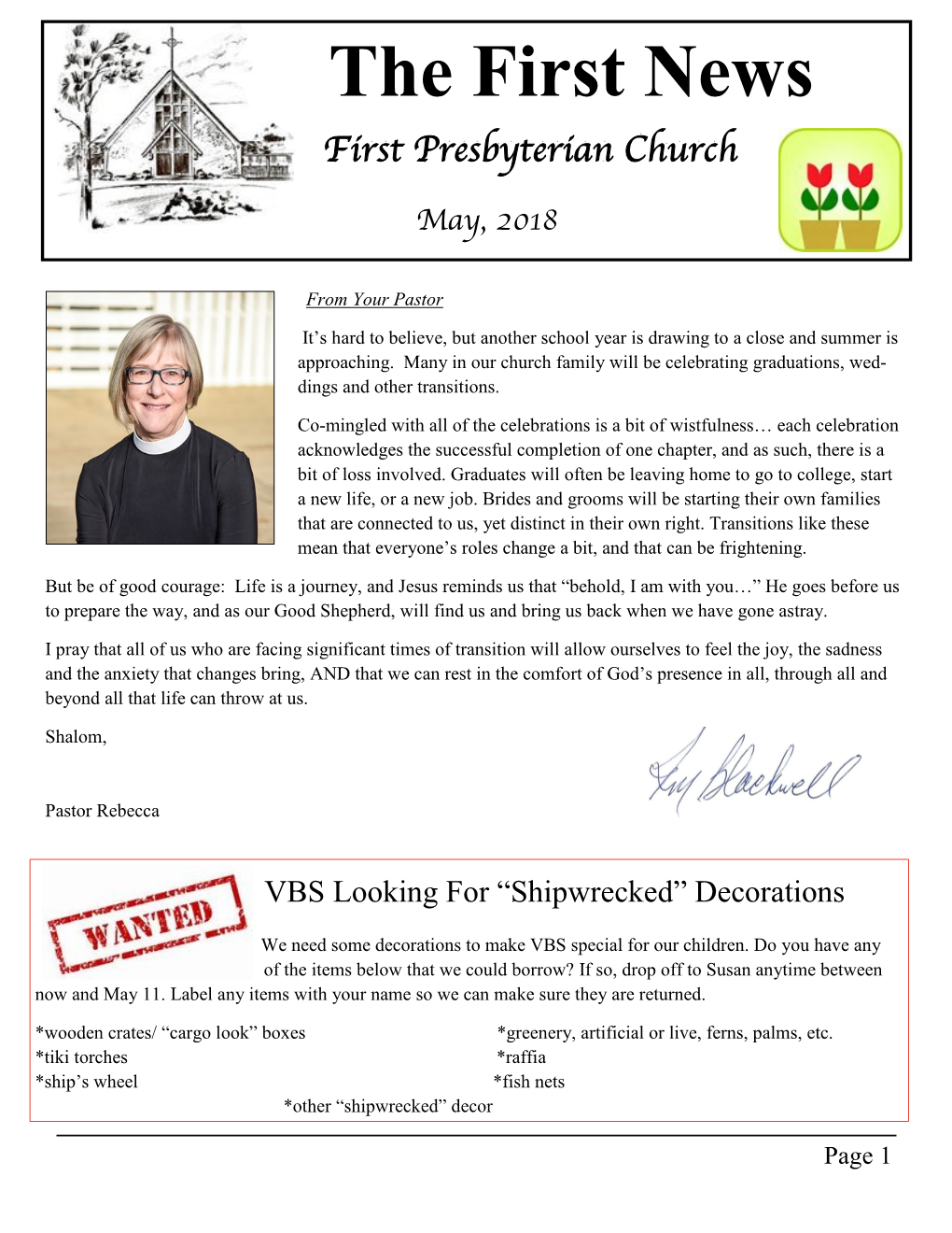 The First News First Presbyterian Church