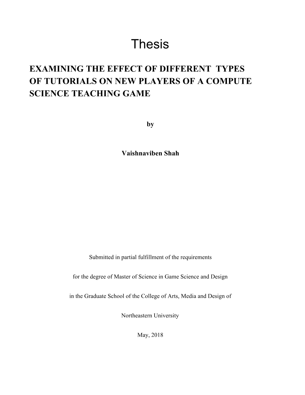 Examining the Effect of Different Types of Tutorials on New Players of a Compute Science Teaching Game