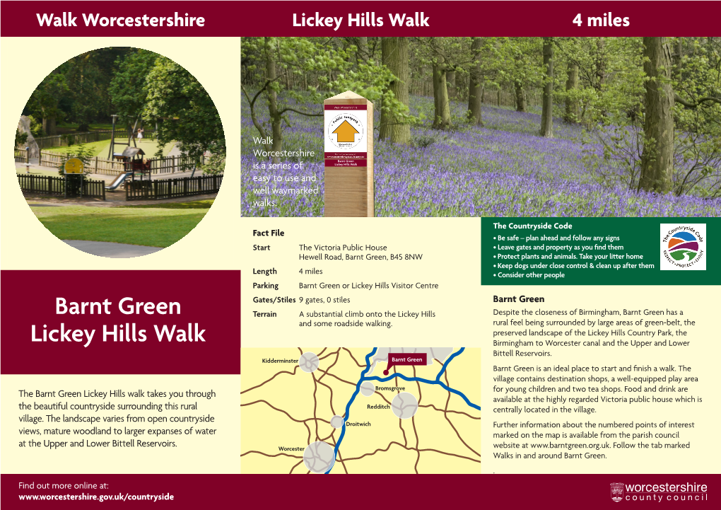 Barnt Green Lickey Hills Walk Takes You Through for Young Children and Two Tea Shops