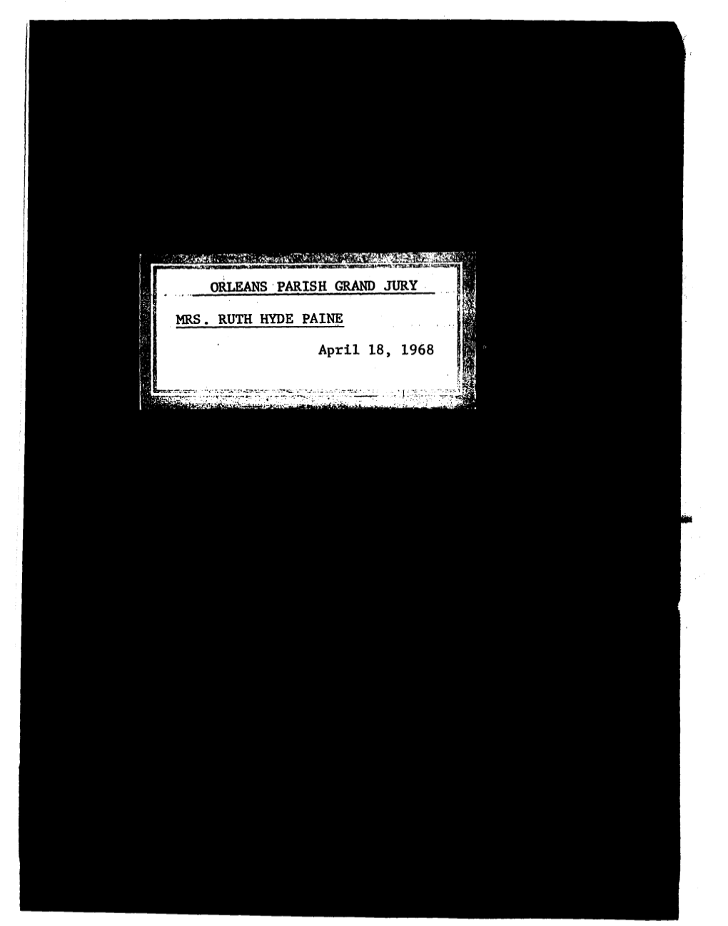 Ruth Paine, 4-18-68, Orleans Parish Grand Jury