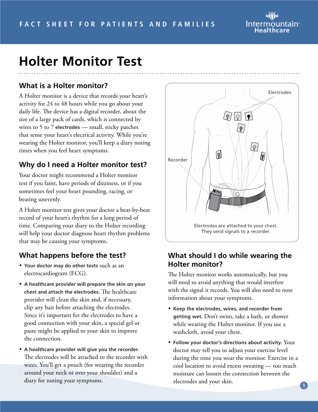 Holter Monitor Test Fact Sheet