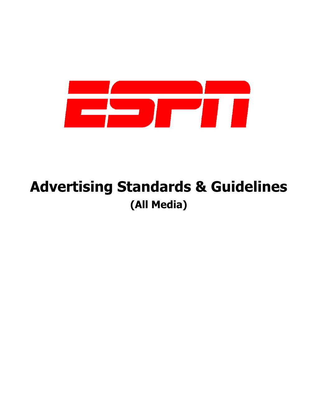 ESPN Advertising Standards & Guidelines