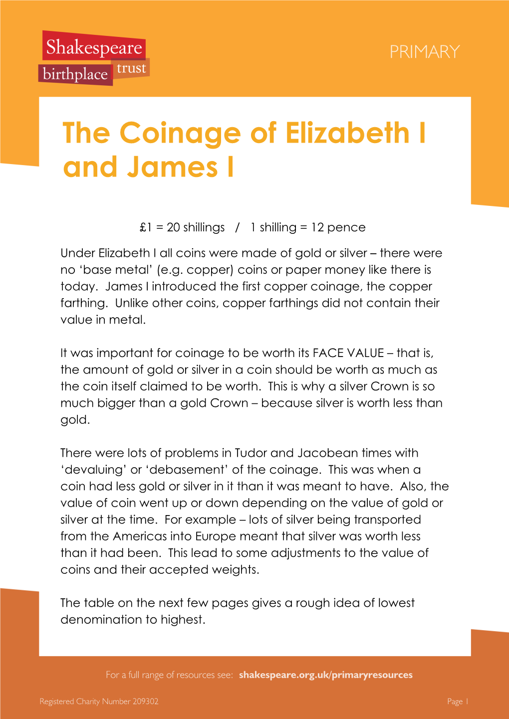 The Coinage of Elizabeth I and James I