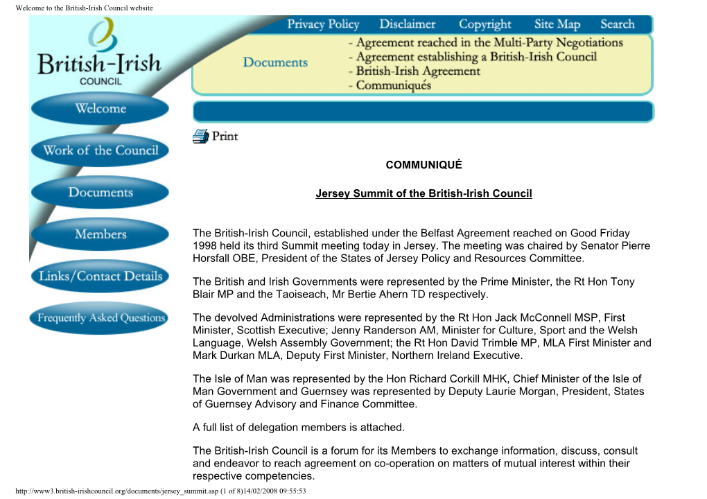 The British-Irish Council Website