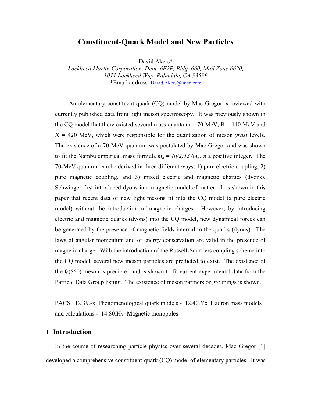 Constituent Quark Model and New Particles