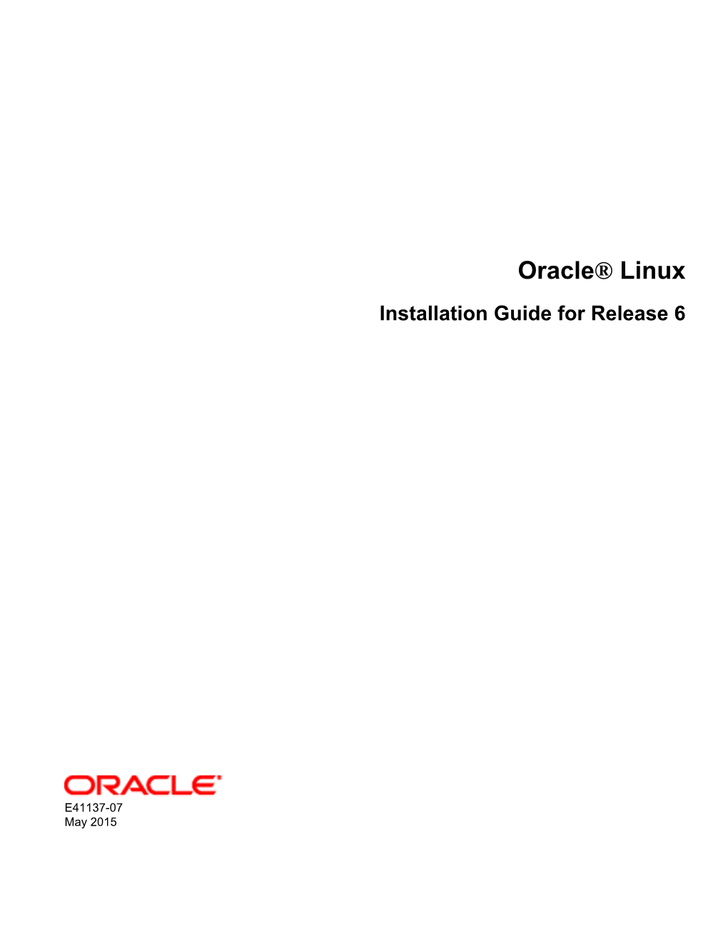 Oracle® Linux Installation Guide for Release 6