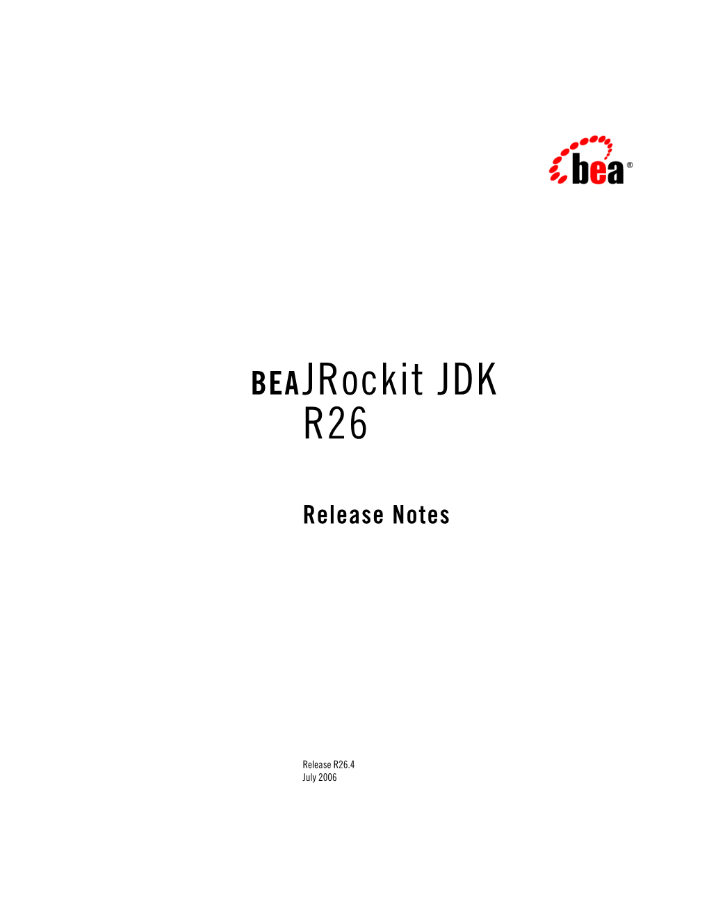 Beajrockit JDK R26