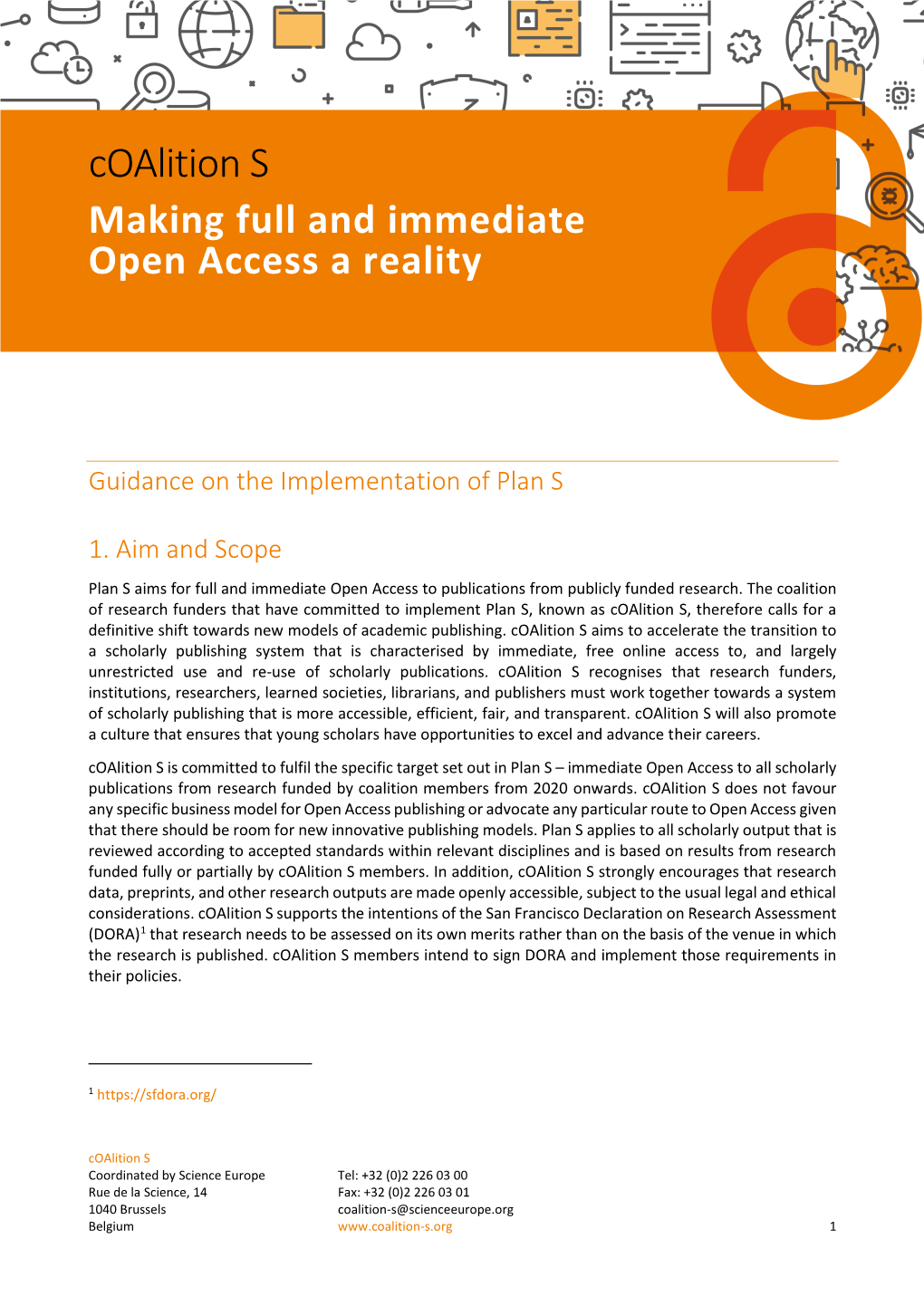 Guidance on the Implementation of Plan S