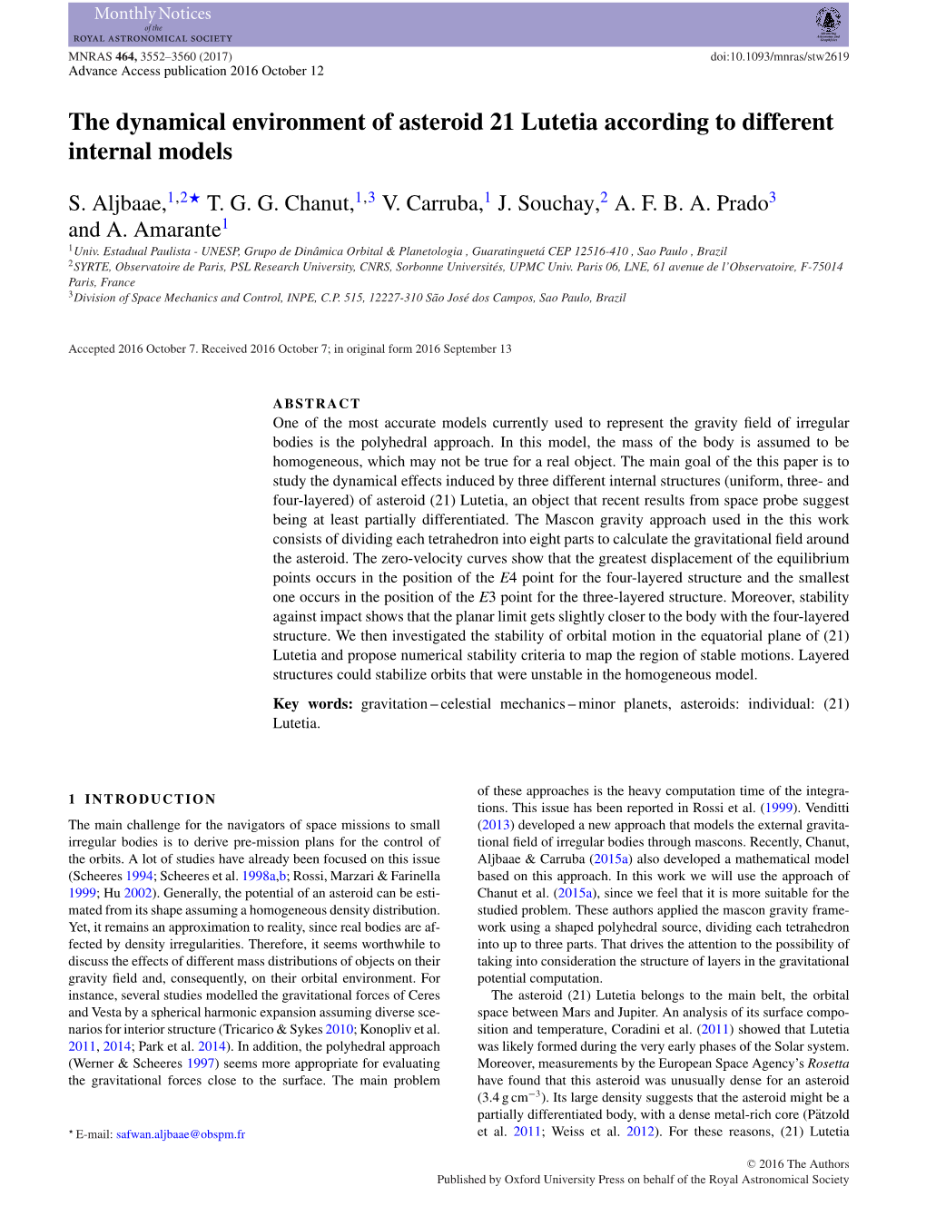 The Dynamical Environment of Asteroid 21 Lutetia According to Different Internal Models