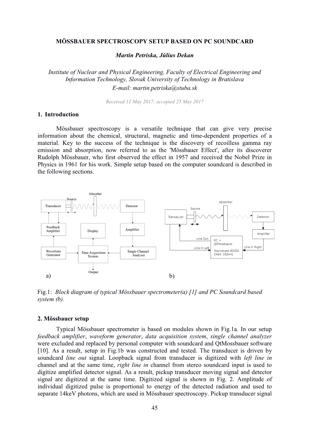 45 Mössbauer Spectroscopy Setup Based on Pc